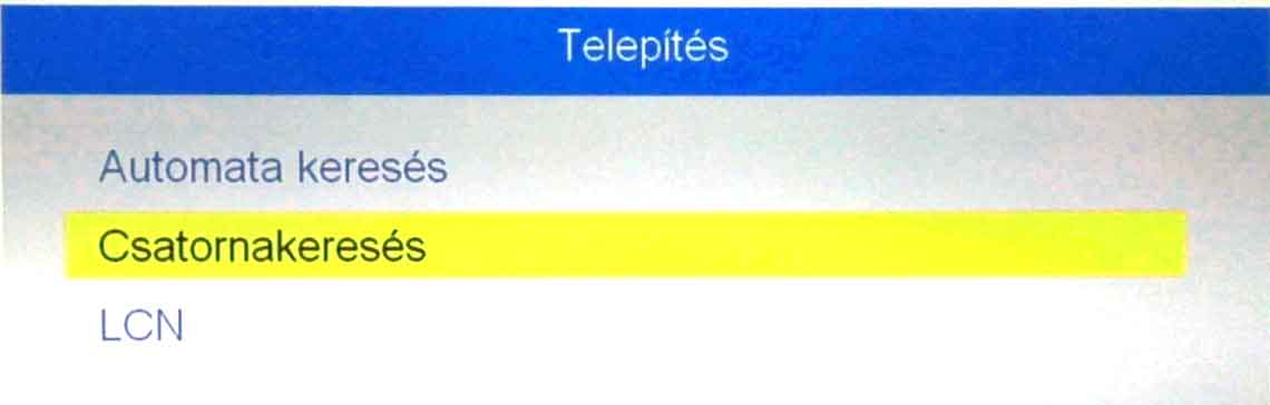 Econ távirányító nyilak és menü